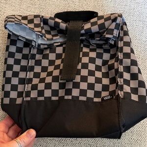 Vans Men's Black and Gray Checkered lunch bag